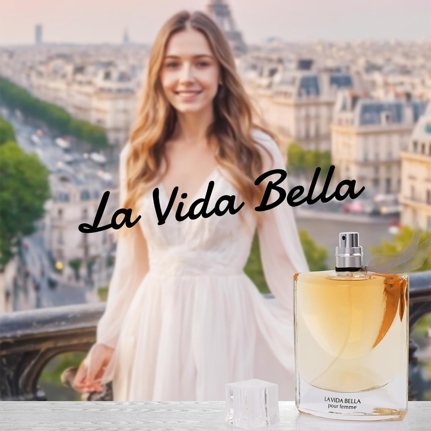 La Vida Bella Eau De Parfum for Women | Floral Fruity Fragrance - Rich Aroma with Iris, Jasmine & Orange Blossom - 3.4 Fl Oz (100ml)