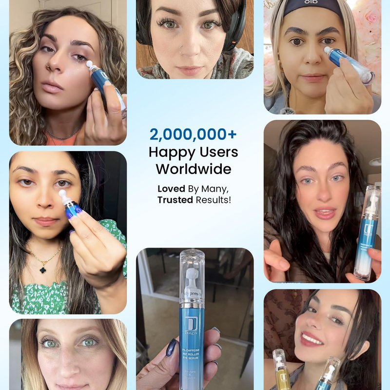 Dongyu Eye Cream for Dark Circles: Korean Caffeine Eye Cream Daily Morning Skincare - Puffy Eyes Treatment for Beauty Enthusiasts (Blue)