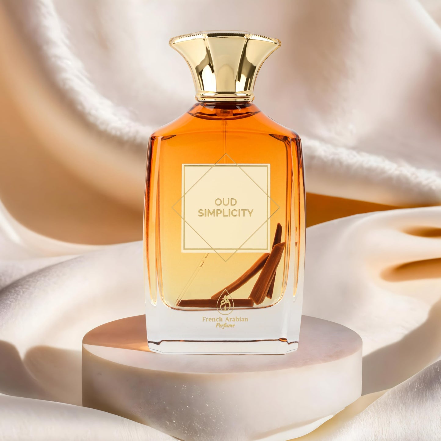 French Arabian Perfumes Oud Simplicity 100ml Oud Perfume for Women and Men Long-lasting Oud Rose, Sandalwood and Vanilla Scent