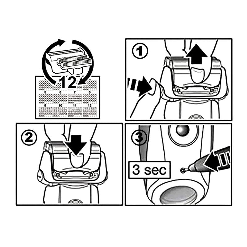 HONGNAL 3Pack 70S Series 7 Replacement Head for Braun Series 7 Foil Shaver Replacement Heads Compatible Braun Series 7 Replacement Compatible with Series 7 Shavers 70s 720,750CC, 760CC,790CC,9565