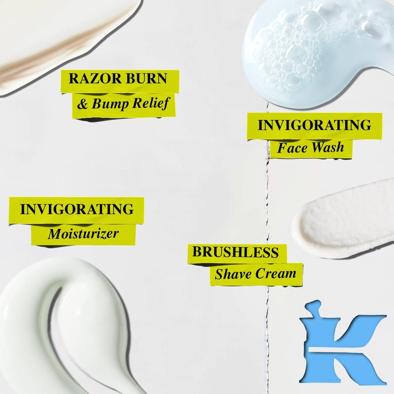 Kiehl's Men's Skincare Routine and Shaving Kit Gift Set, $92 Value, Includes Face Wash, Shaving Cream, After Shave, and Moisturizer, Grooming Gift Set formulated for all Skin Types