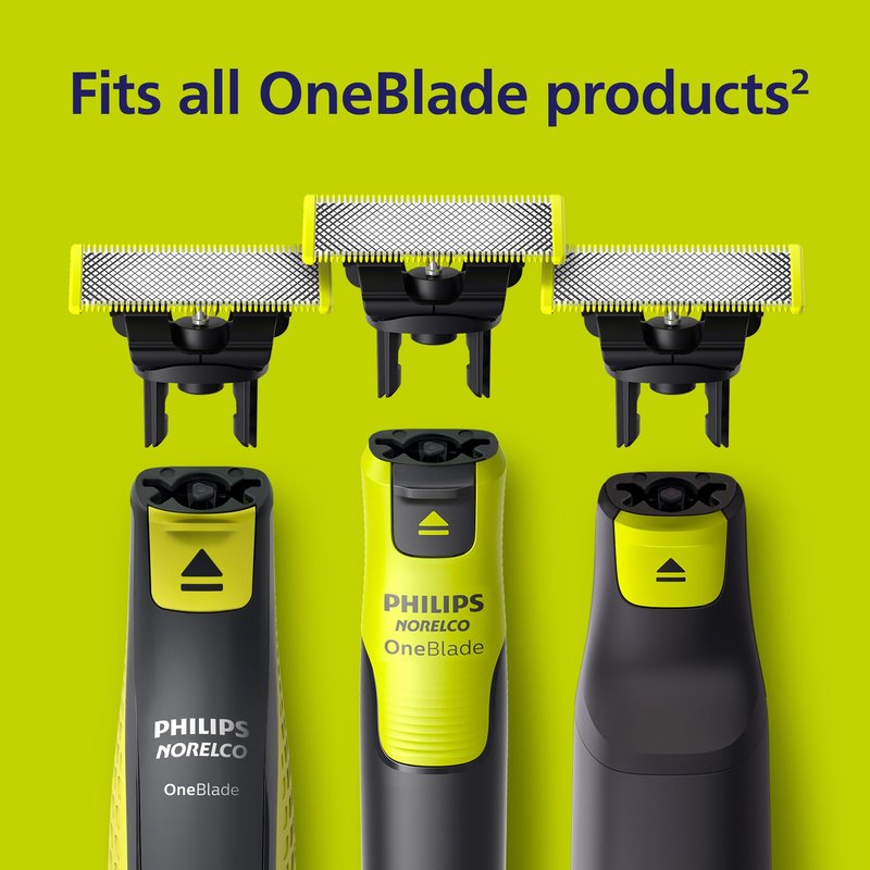 Philips Norelco OneBlade 360 Blades, Genuine Replacement Blades for OneBlade Electric Shaver and Trimmer, 4 Pack, QP440/80