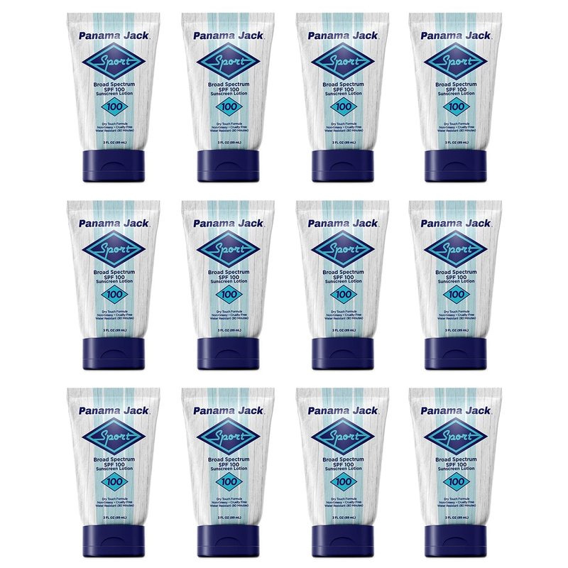 Panama Jack Sunscreen Lotion - SPF 100 Broad Spectrum UVA/UVB Protection | Non-Greasy, 3 FL OZ (Pack of 2)