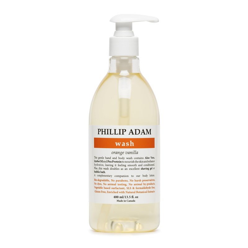 Phillip Adam Orange Vanilla Hand and Body Wash for All Skin Types - Nourishing and Moisturizing - Gentle and Sulfate Free - 13.5 Fl Oz