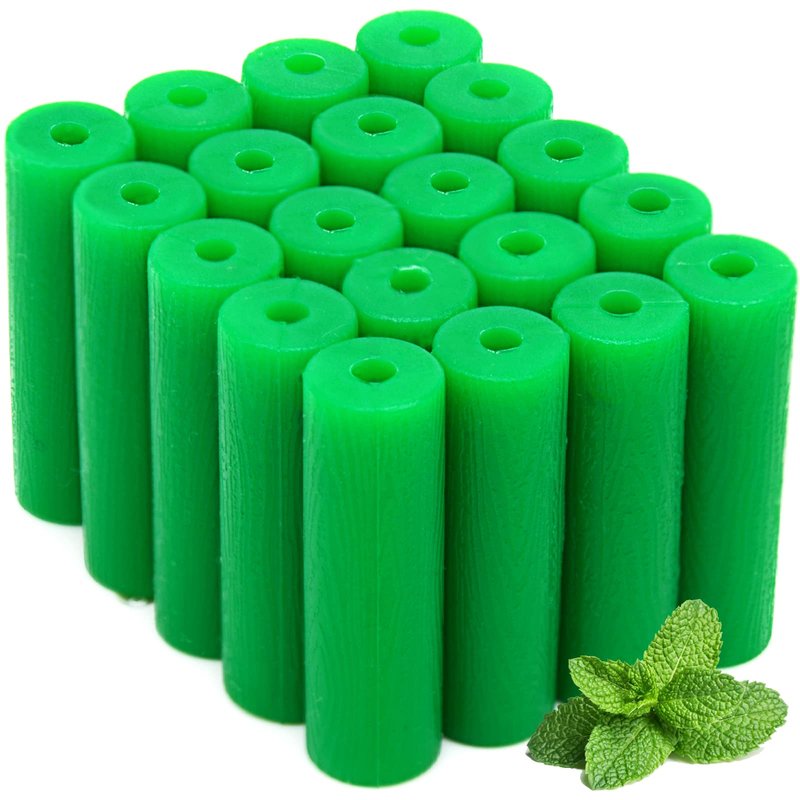 40 PCS Retainer Chewies for Aligner Seating – Mint Scented Aligner Tray Seaters – Soft Silicone Chewies for Clear Braces – Includes 4 Individual Reusable Cases (Green)