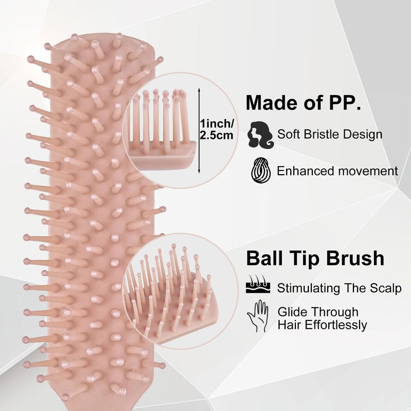 Gisdo Bulk Hair Brushes for Homeless, 60 Pieces Hair Brush Bulk for Curly Wavy Hair Blow Drying Styling Detangling Suitable for Shelter, Hotel,Charity(Colorful)