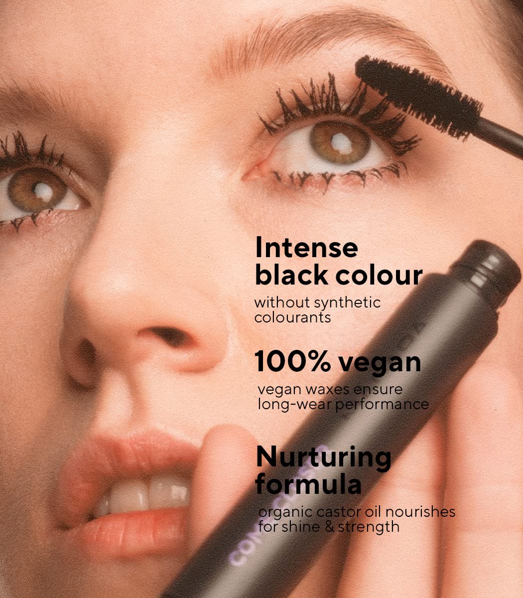 MADARA Organic Skincare | Come Closer Infinite Lash Mascara – Lengthens And Defines, Peptide-infused Formula, Without Synthetic Colourants, Jet-black Color, Ecocert Certified - 0.2oz