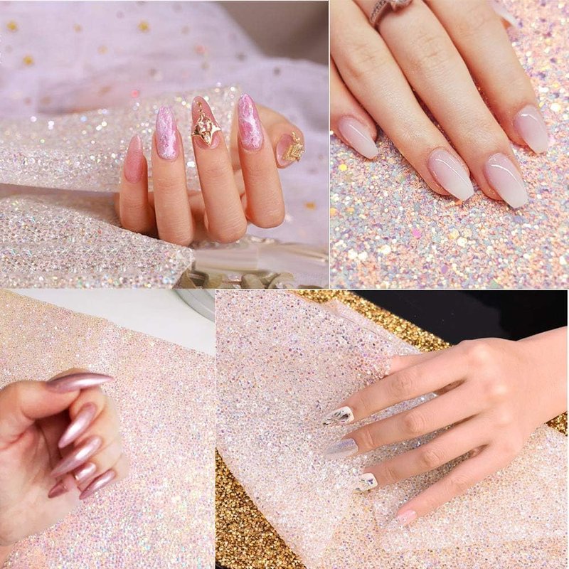EBANKU Shiny Nail Table Mat, Hand Rest Pad for Manicure, Washable Portable Cushion Pillow, Salon Practice Hand Holder