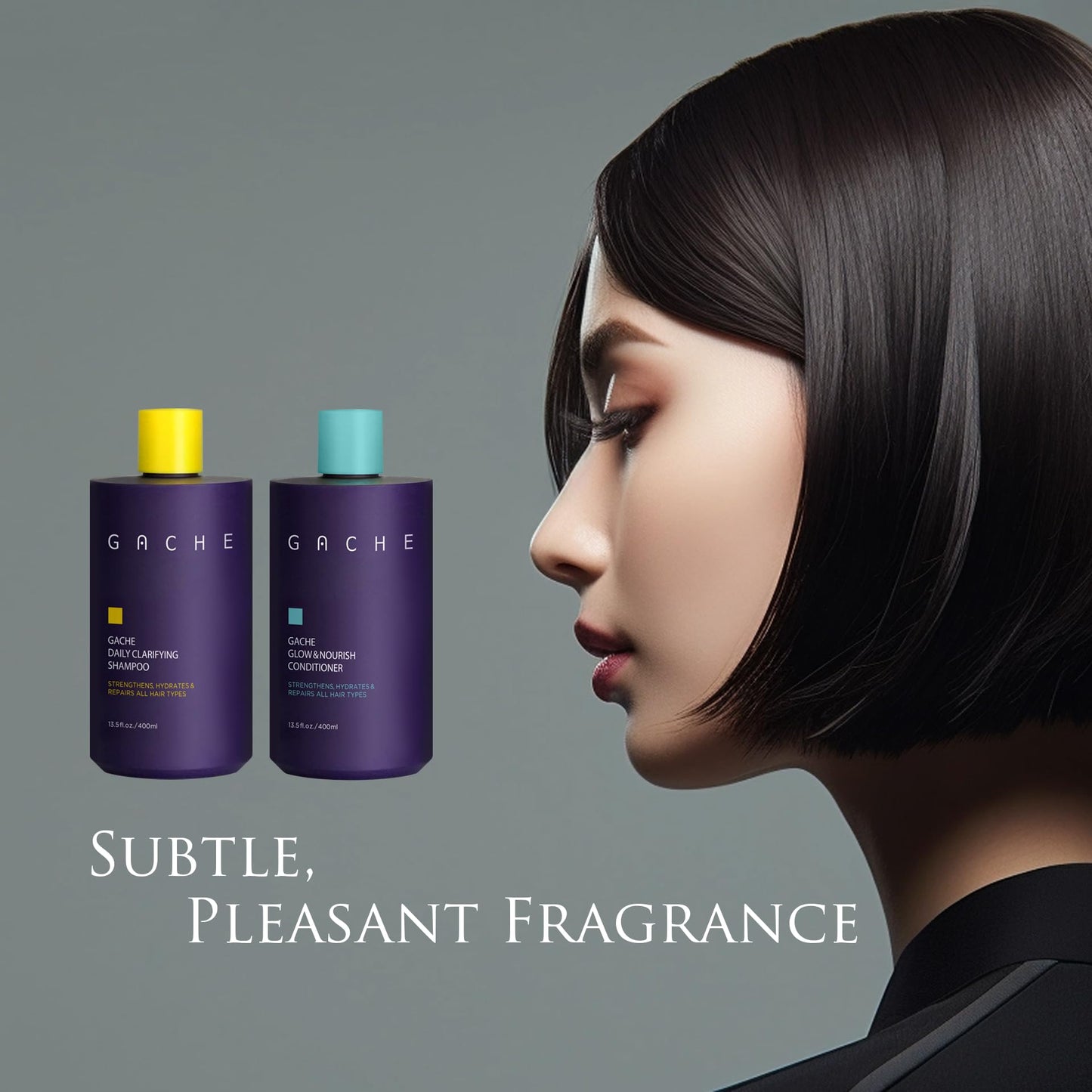 Gache Clarifying Shampoo for All Hair Types | Luxury without Compromise | Repairs & Strengthens Thinning Hair | Hydrating Shampoo for Daily Use | Sulfate and Paraben Free | K-Beauty Hair Care, 400ml