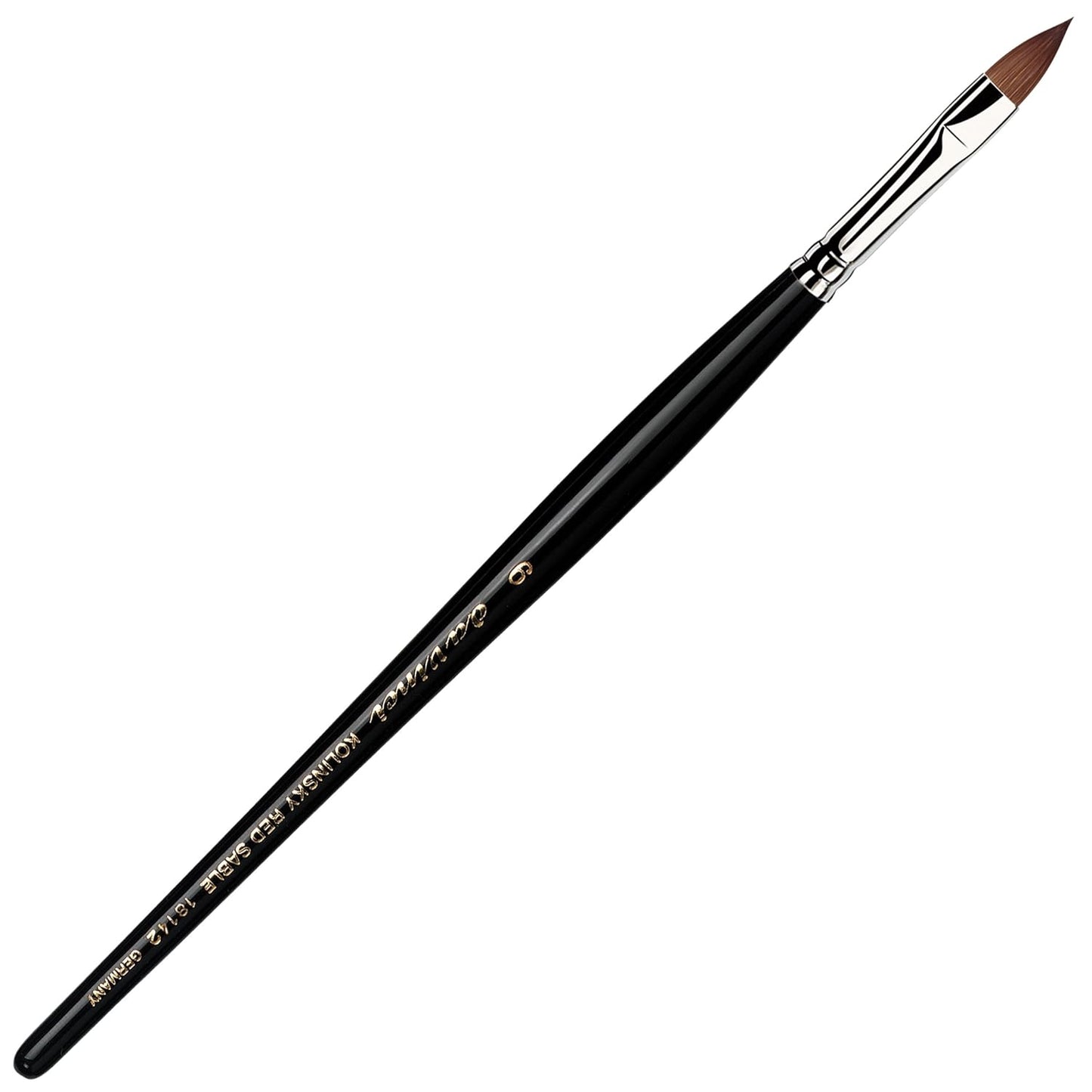 da Vinci Size 6 Acrylic Nail Brush - Round Russian Red Sable with Blue Handle