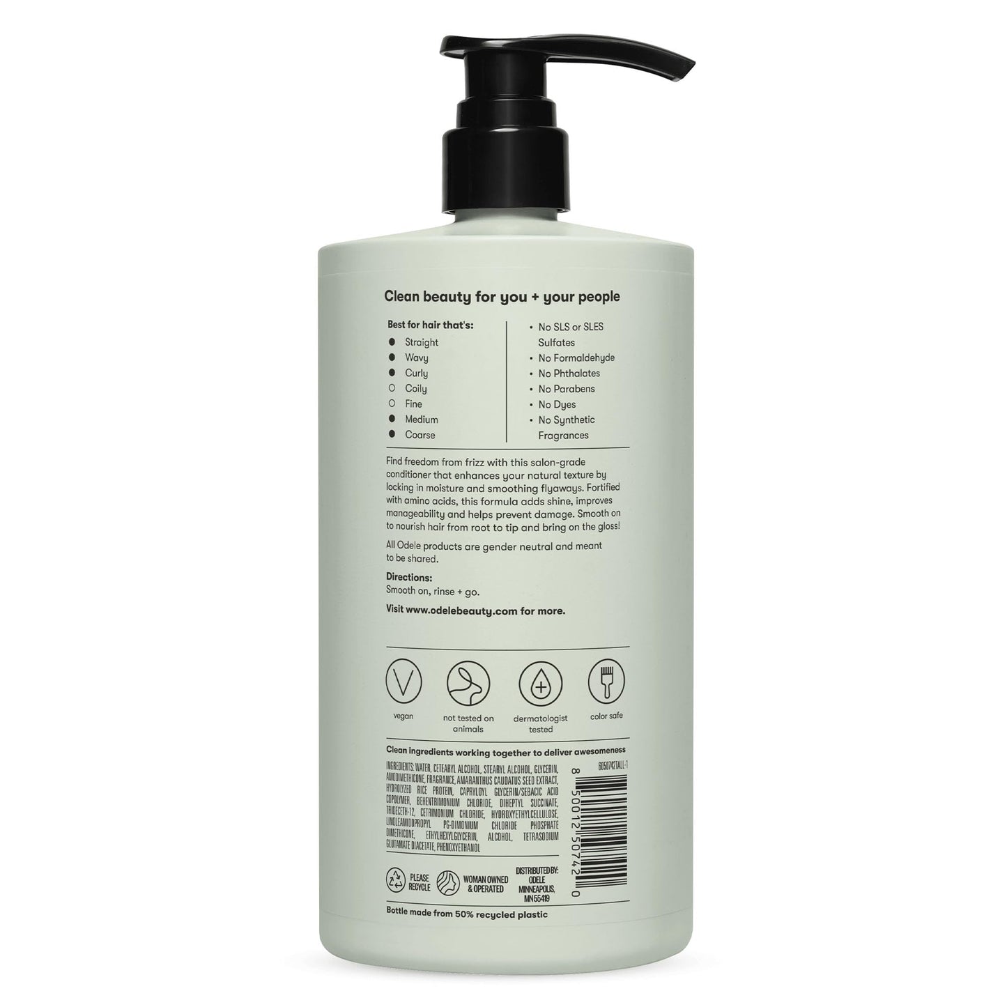 Odele Smoothing Sulfate-Free Conditioner, Anti Frizz & Color-Safe, 32 fl oz