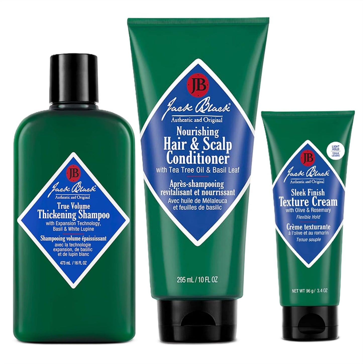 Jack Black True Volume Thickening Shampoo. – Expansion Technology, Basil & White Lupine – Thickening Hair Products for Men & Women, Sulfate-Free Hair Shampoo