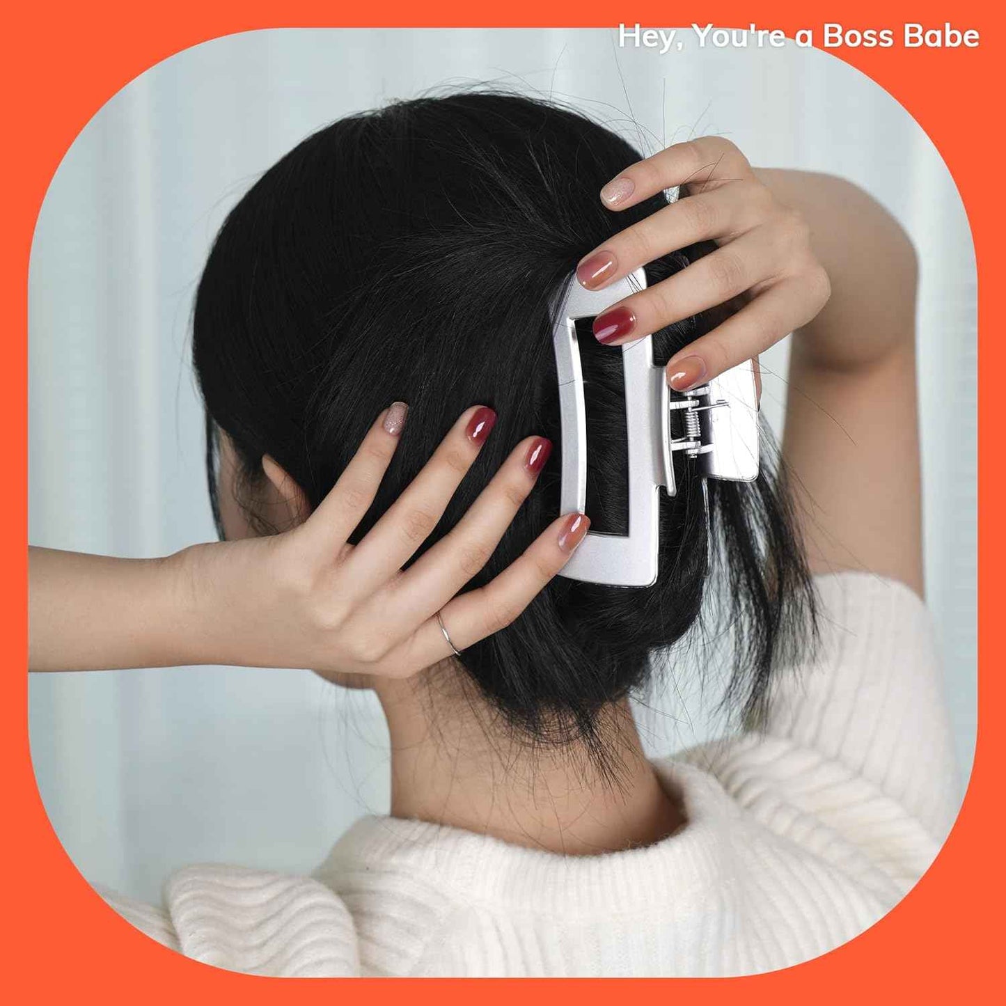 Semi Cured Gel Nail Strips Bundle - Boss Babe Design + Got To Go Remover (2 Pack)