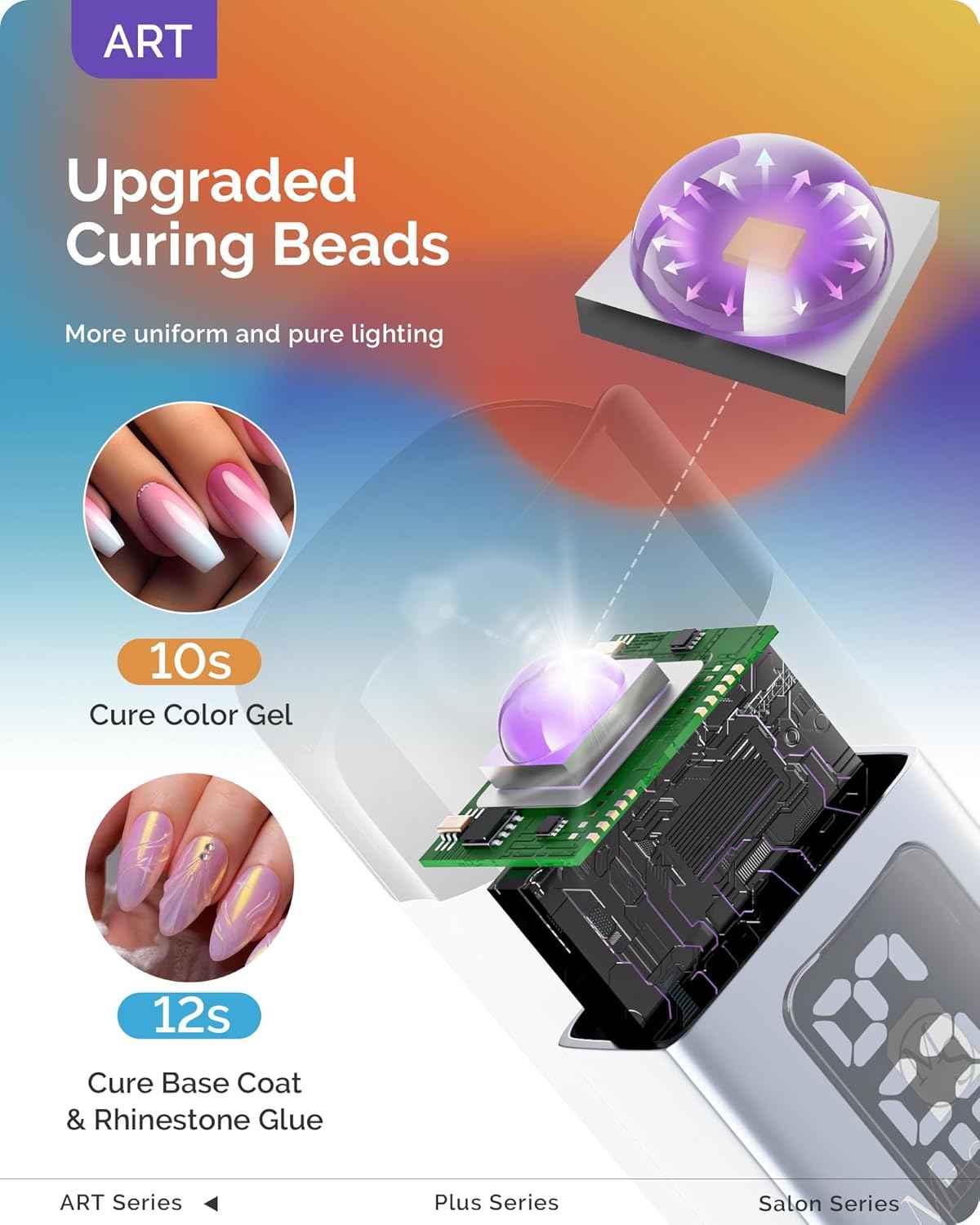 Portable Electric Nail Drill with UV Light for Gel Nails - MelodySusie