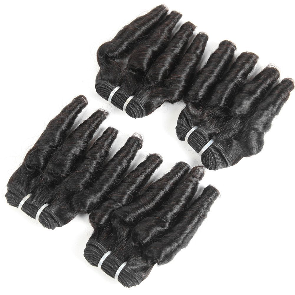 Molefi Brazilian Virgin Funmi Hair Bundles burmese curly bundles human hair 5 Bundles Short Curly Weave 9A Unprocessed Brazilian Human Hair Extensions 50g/pc Full Head Natural Color (8 8 8 8 8 inch)