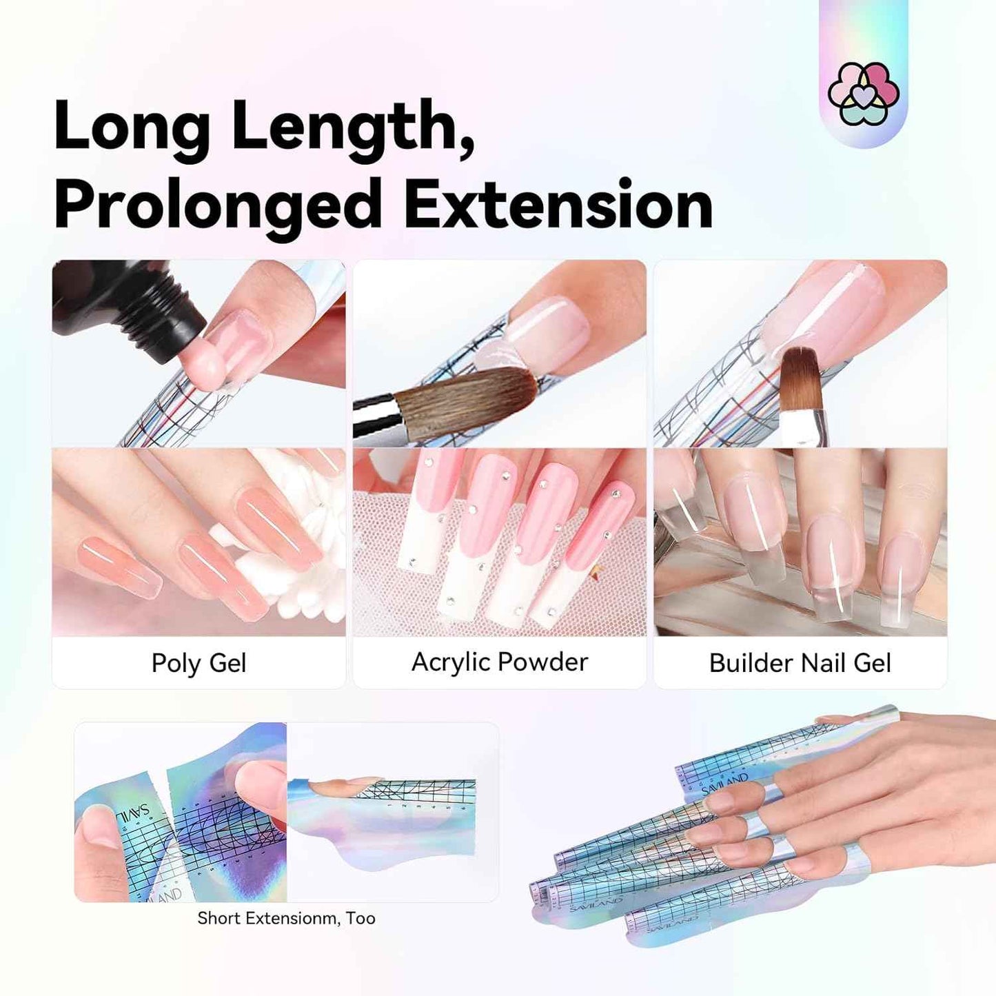 SAVILAND Acrylic Nail Kit - Professional Nail Forms & Tools for Salon Quality Nails