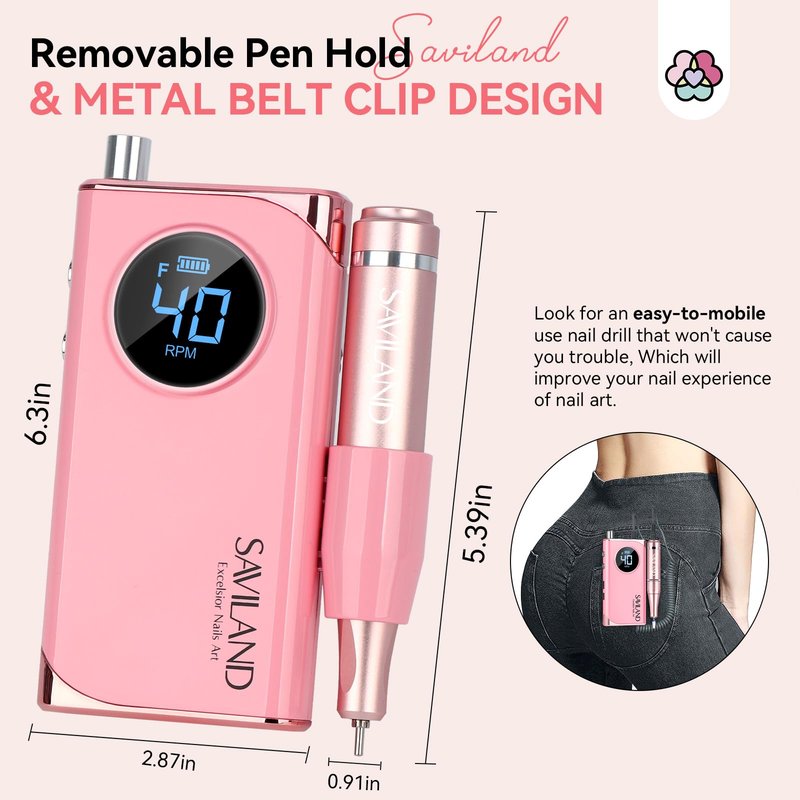 SAVILAND Professional Acrylic Nail Kit for Beginner: Nail Kit Acrylic Set for Starter with Everything Monomer Liquid Gel Nail Polish Nail Decoration U V Nail Light Gift Home Salon