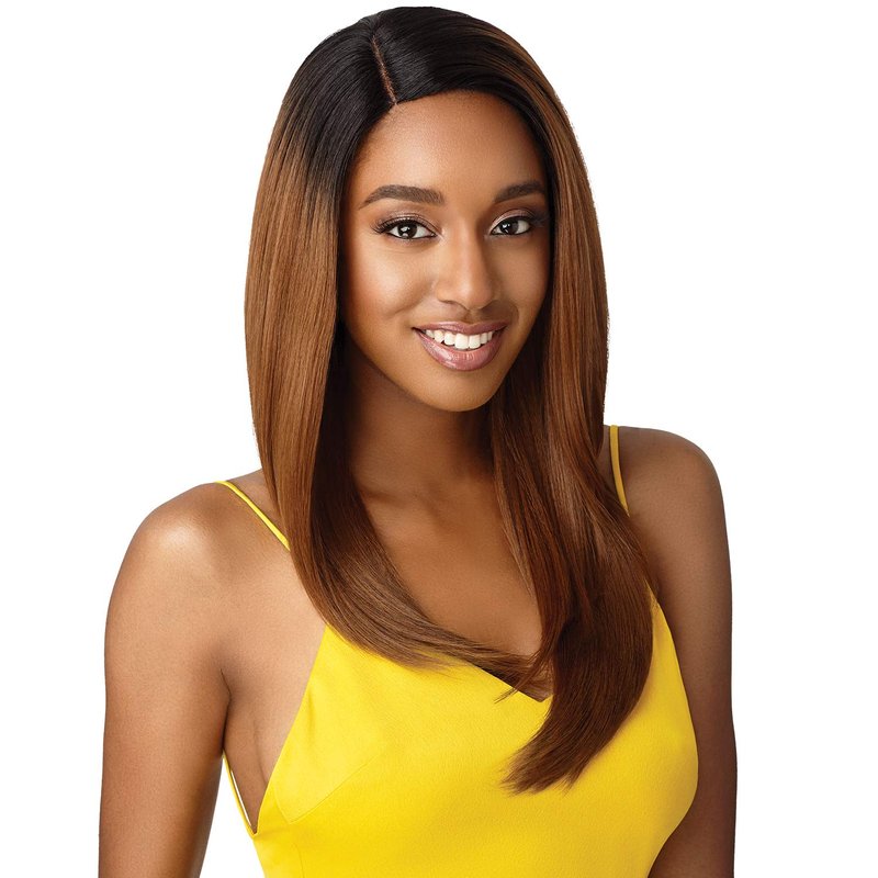 THE DAILY WIG Outre Synthetic Hair Lace Part Wig MOIRA (Color:DR27)