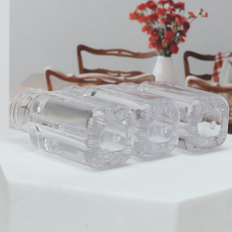 COSIDEA 16pcs Silver 5ml Square big wand lip gloss tubes for DIY lipgloss containers tubes with large doe foot applicator
