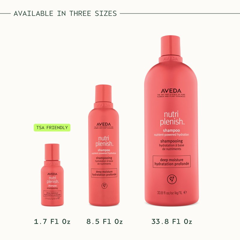 Aveda Nutriplenish Shampoo Deep Moisture | Rich Hydration for Medium to Thick Dry Hair | Organic Pomegranate Oil, Coconut Oil, Mango Butter | 93% Naturally Derived*, 8.5 Fl Oz