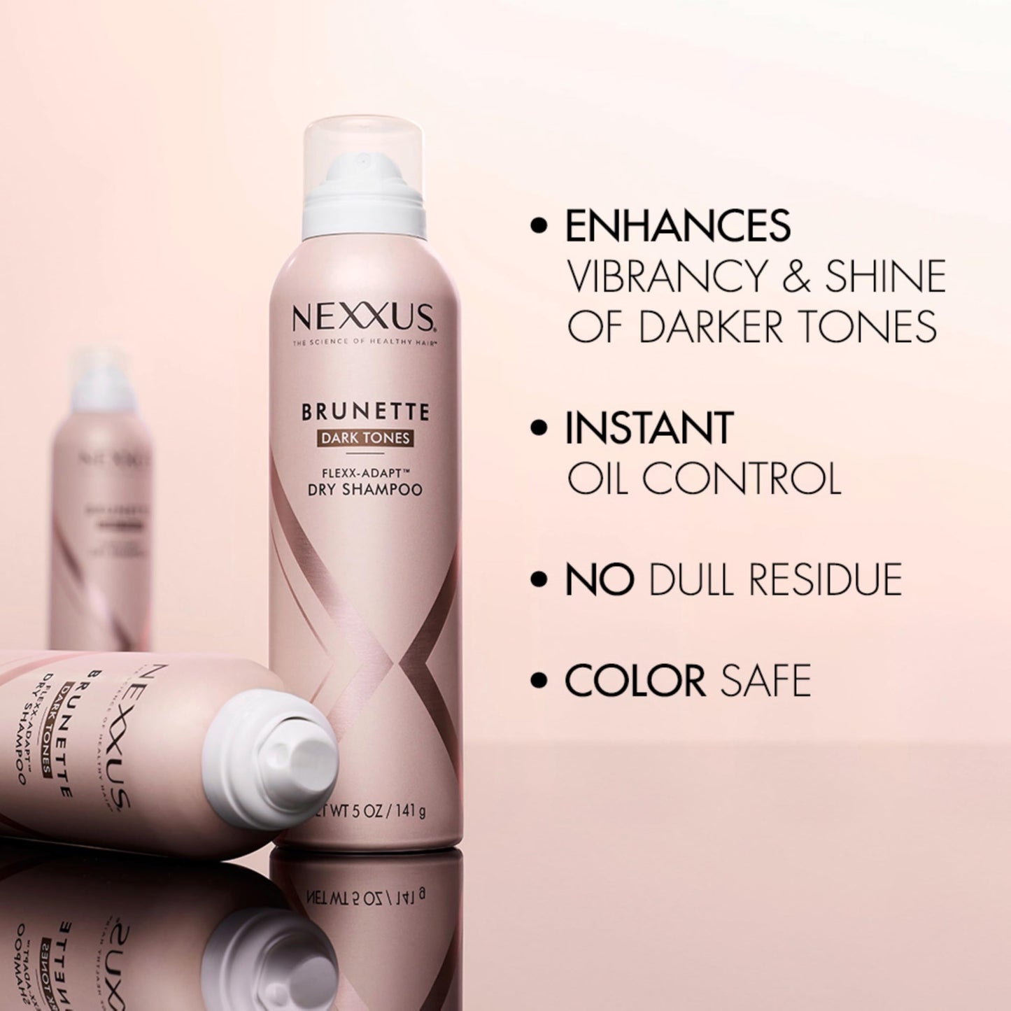 Nexxus Styling Refreshing Dry Shampoo Refresh Brunette Dark Tones Dry Shampoo Powered by Flexx-Adapt™ Technology and Infused with a Protein Complex 5 oz