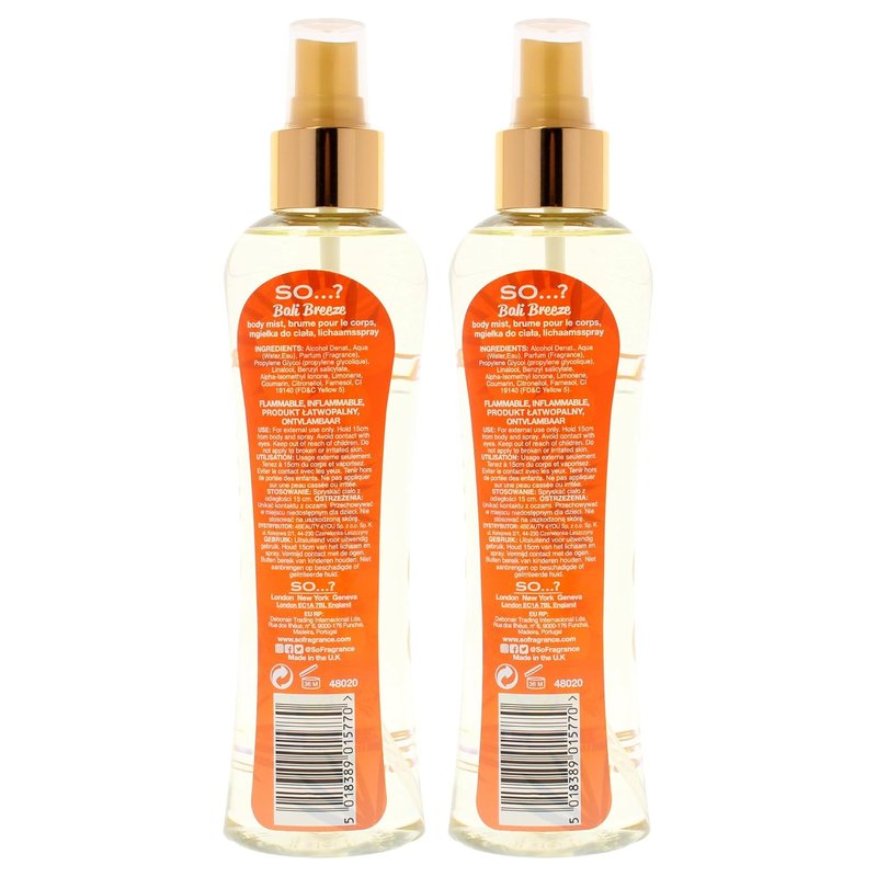 Bali Breeze Body Mist - Refreshing Women's Fragrance | 6.9 oz | Pack of 2