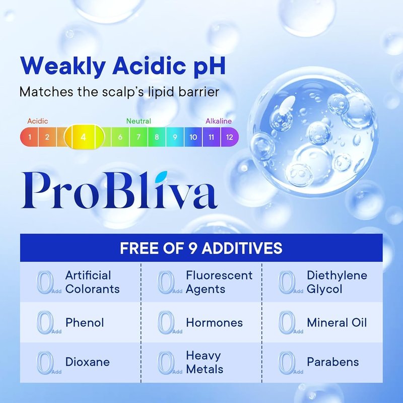ProBliva Anti-fungal Shampoo & Conditioner Set: Supports Relief for Dry, Flaky Scalp & Itchy Bumps - Nourishing Oils for Thicker-Looking, Healthy Hair