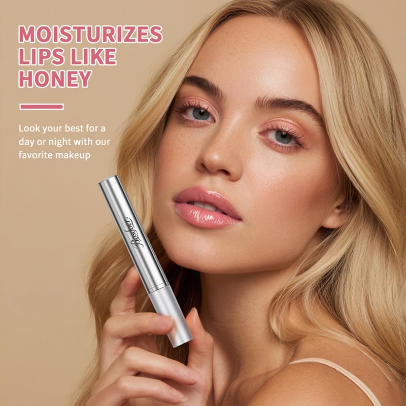 Honey Lip Tinted Lip Balm, Nourishing Hydrating Natural Color, Moisturizing Lip Care for Soft Lips for Daily Use, Enhances Lips with a Subtle Tint, Long Lasting, Lightweight (2PCS Pink, Large)