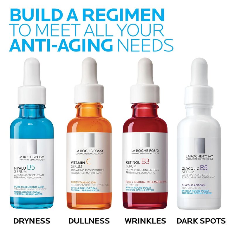 La Roche-Posay Glycolic Acid Serum - Brightening Skin Tone Corrector with Tranexamic & Kojic Acid | Reduces Dark Spots