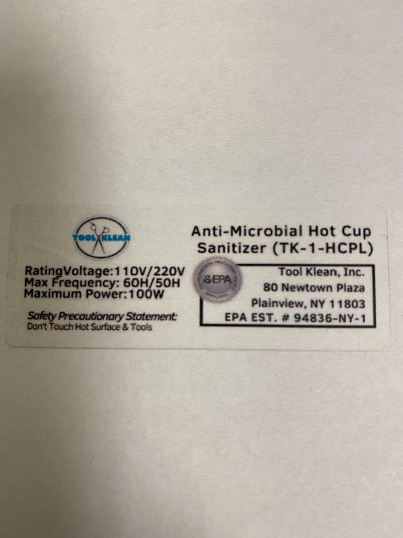 Tool Klean Pro Sanitizer for Nail Tools - USA Professional Grade Sanitizing Machine - Salons, Barbers, Grooming, Manicure, etc - EPA Registered, Lab Certified 99.99% Germ Kill in 3 Mins - White