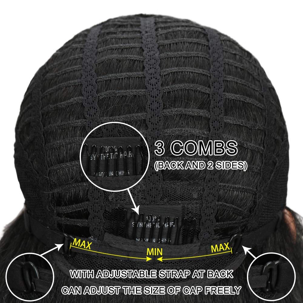 Joedir Lace Front Wigs 30'' Long Wavy Synthetic Wigs For Black Women 130% Density Ombre Wigs with Baby Hair Heat Resistant Wig(RT6/23C)