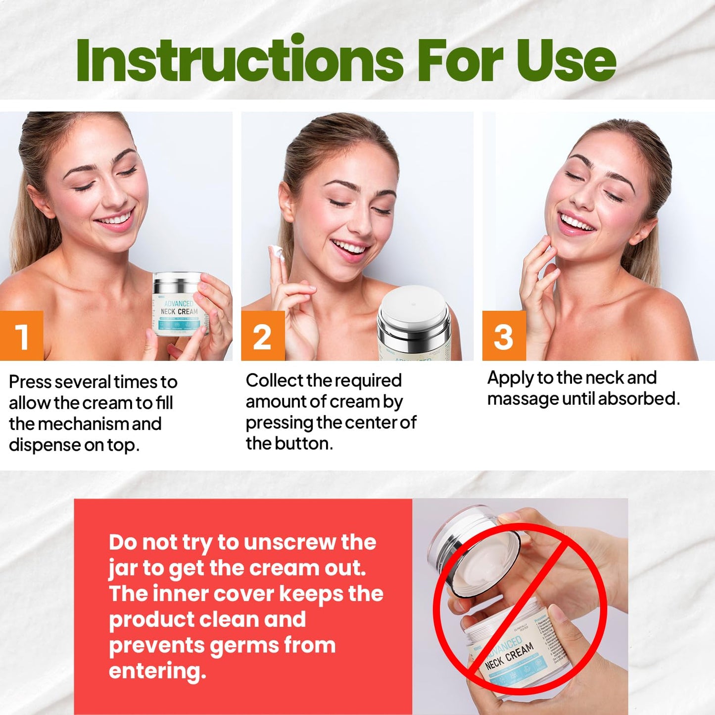 Neck Cream for Tightening Firming: Instant Face Lift Cream - Anti Wrinkle Cream with Retinol Collagen & Hyaluronic Acid - Lifting, Firming & Hydrating for Women- 1.7 FL OZ