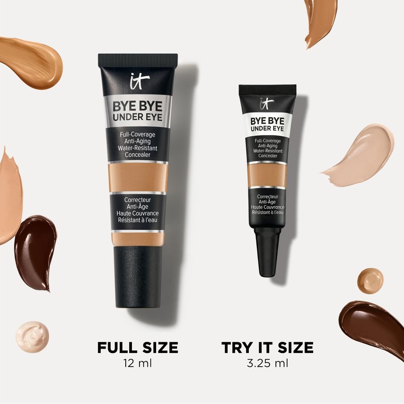 IT Cosmetics Bye Bye Under Eye Concealer (Light Nude) - Waterproof, Full Coverage Brightening Concealer For Dark Circles, Fine Lines, Redness & Discoloration, Anti-Aging, 24H Wear - 0.4 fl oz