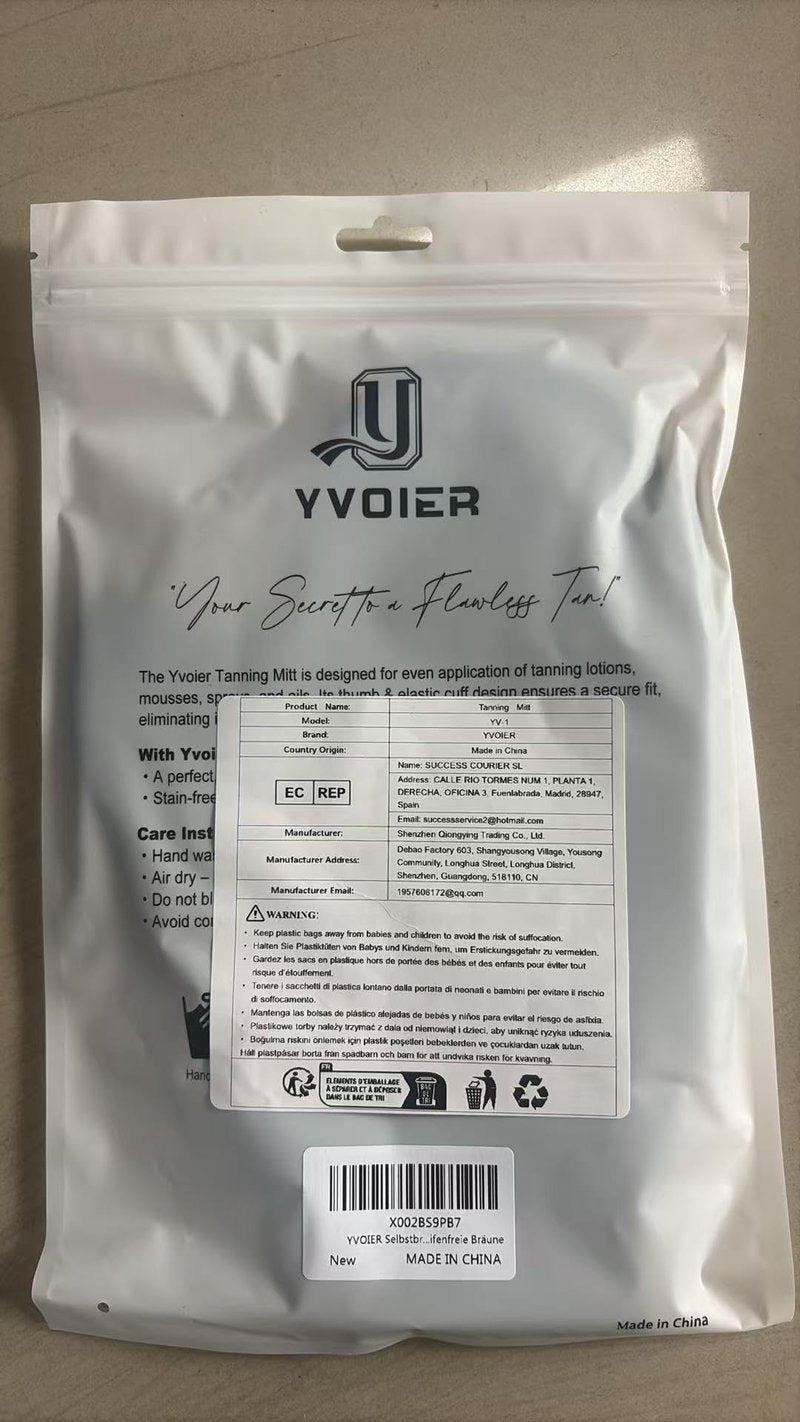Yvoier Self Tanning Mitt Applicator - Elastic Wrist Tan Mitt Applicator Microfibre Tanning Lotion Applicator Self Tanning Glove Sunless Tanning Mitt Streak Free Tan for Tanner Spray Mousse Lotions