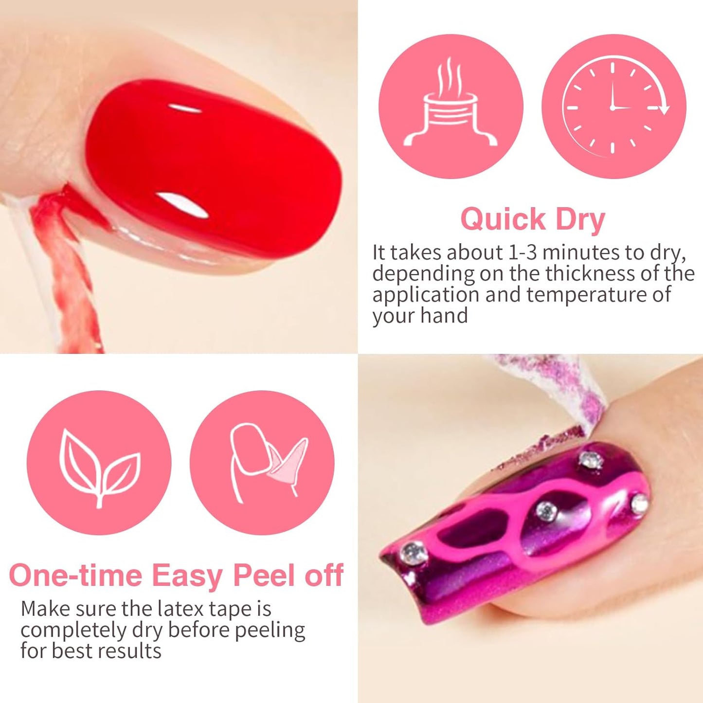 Gel Polish Remover Kit - 3 x 18ml with Cuticle Oil & Liquid Latex Tape, Fast 3-5 Min Removal