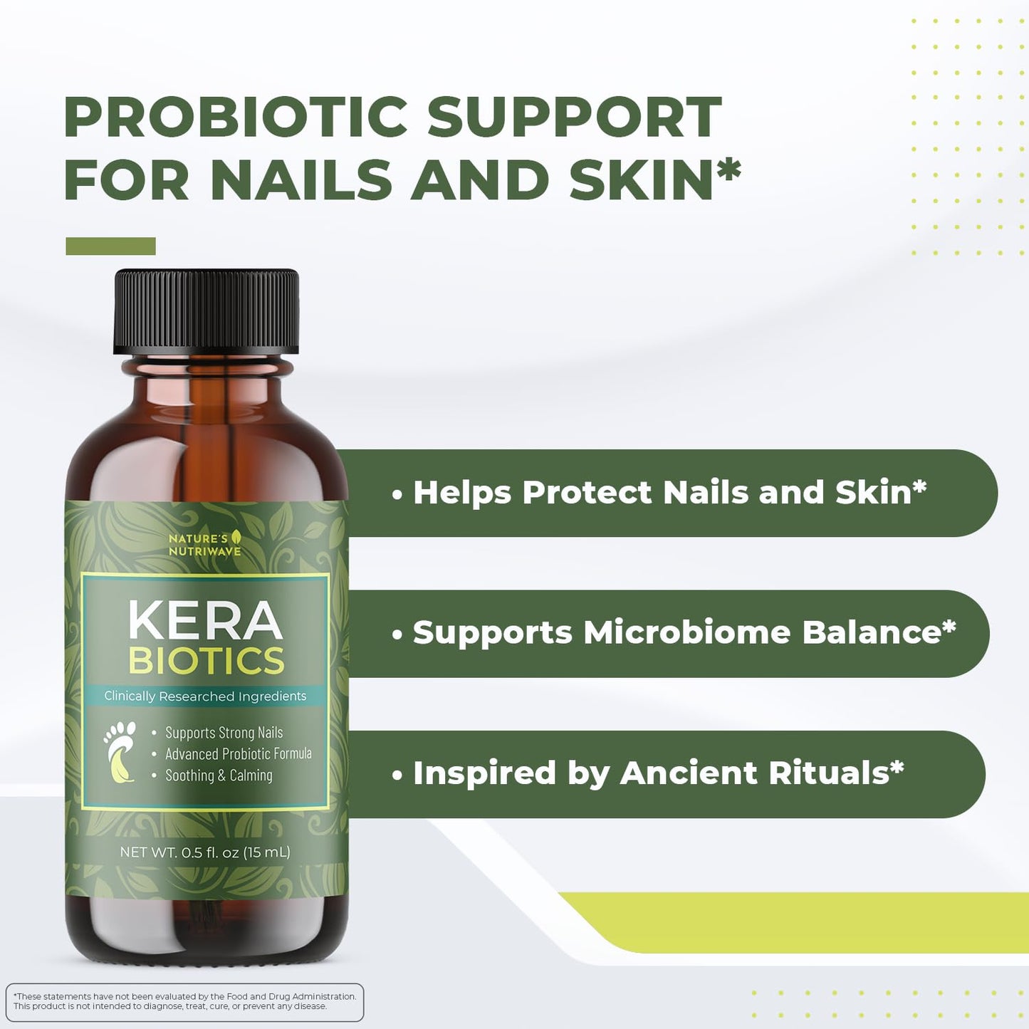 Daily Foot & Nail Support with Probiotics & Plant Extracts – KeraBiotics 15ml