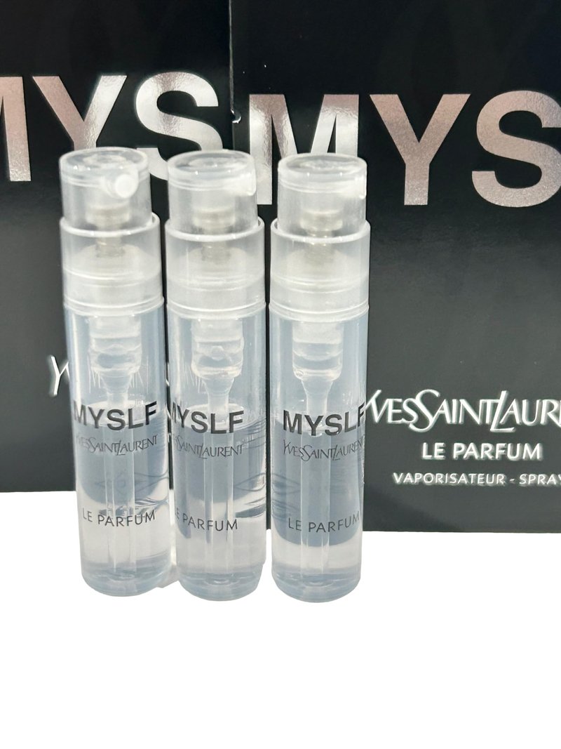 Yves Saint Laurent MYSLF LE PARFUM YSL Sample Spray Perfume Trial Size Partially Filled Vials 1.2 ml / 0.04 fl oz (set of 3)