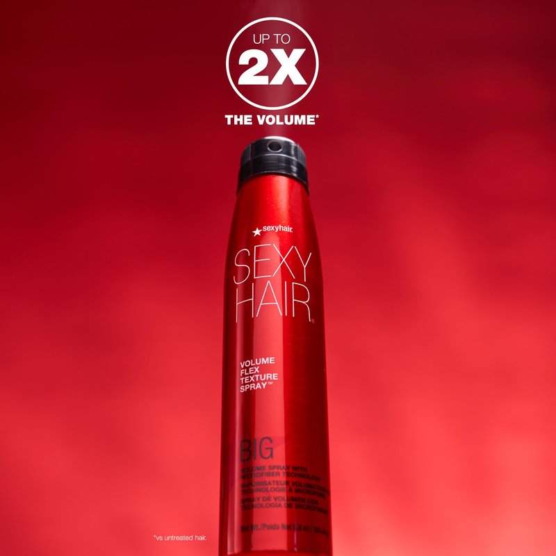 SexyHair Big Volume Flex Texture Spray with Microfiber Technology, 1.5 oz | Builds Flexible Fullness | Provides Volume Up to 2x