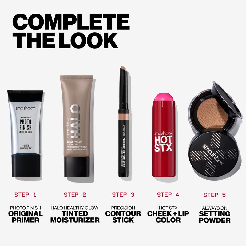 Smashbox Halo Healthy Glow Tinted Moisturizer with SPF 25 | 24-Hour Hydrating Skin Tint with Buildable Coverage and Dewy Finish | Hyaluronic Acid & Niacinamide for Face, Fair, 0.41 Fl Oz