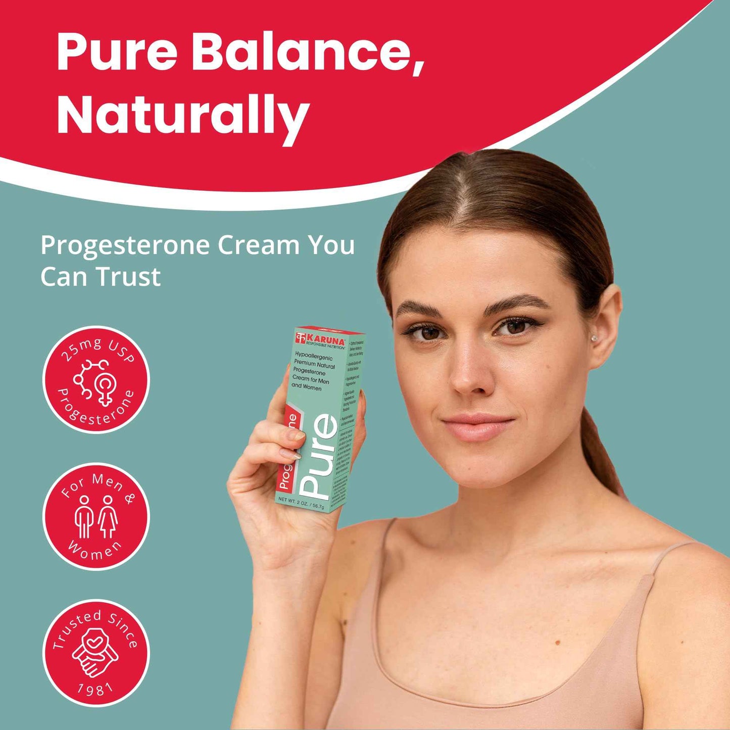 Karuna Progesterone Pure 2OZ | Hypoallergenic USP Progesterone from Wild Yam Root Extract, Organic Jojoba Oil and Aloe Leaf Extract Organic Shea Butter Vitamin E
