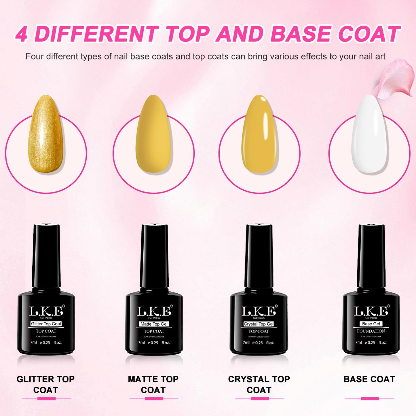 LKEE Gel Nail Polish Kit with U V Light 108W, 65 Pcs Gel Nail Polish Set All Season Gels Nail Kit Essential Manicure Tools for DIY Nails Art Gifts for Women (36KIT-color 3)