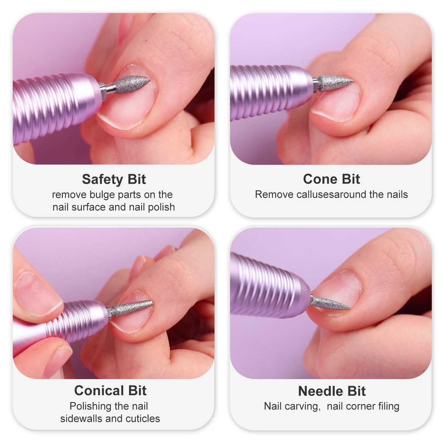 HEBECA Electric Nail Drill PRO + 1 Set Replacement Nail Drill Bits
