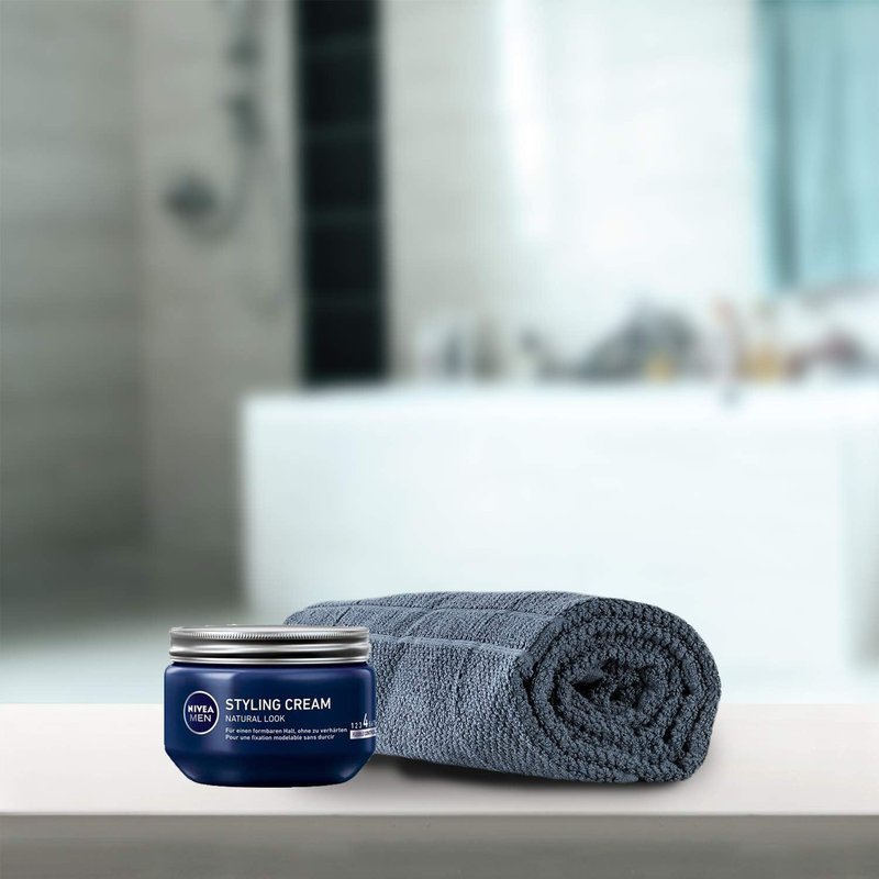 NIVEA MEN Styling Cream im 3er Pack (3 x 150ml), Haarcreme für formbaren Halt ohne zu verhärten, flexibles Haargel für einen Natural Look