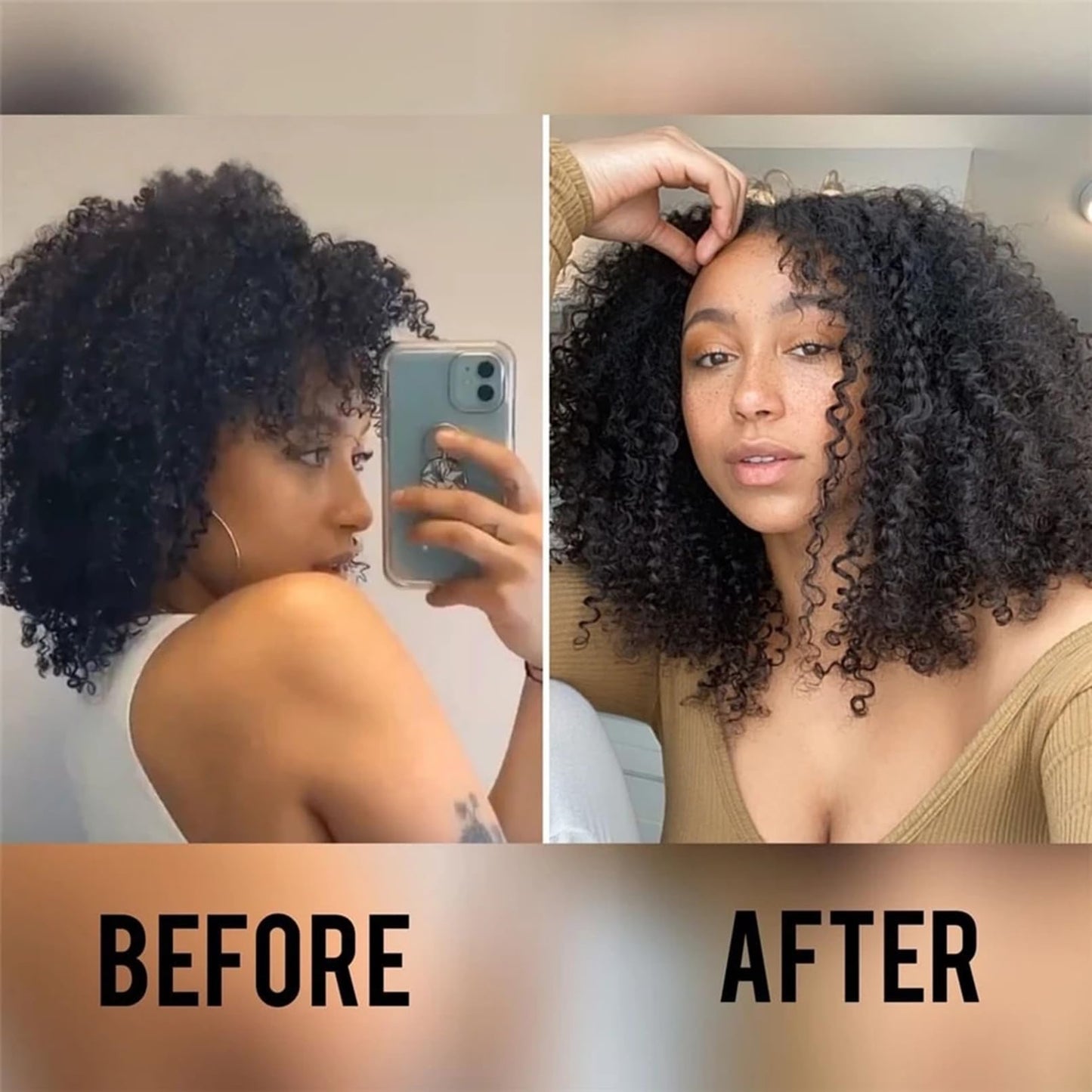 Afro Kinky Curly Clip Ins Human Hair Hair Extensions 8pcs 18 Clips Natural Black Color Brazilian Virgin Human Hair Invisible&Scalp-Friendly 4B 4C Kinky Curly Clip Ins Double Weft Seamless (18inch)