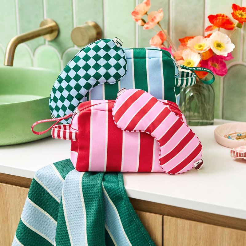 Dock & Bay Toiletry Bag - Large Travel Toiletries Kit - Cherry Bomb