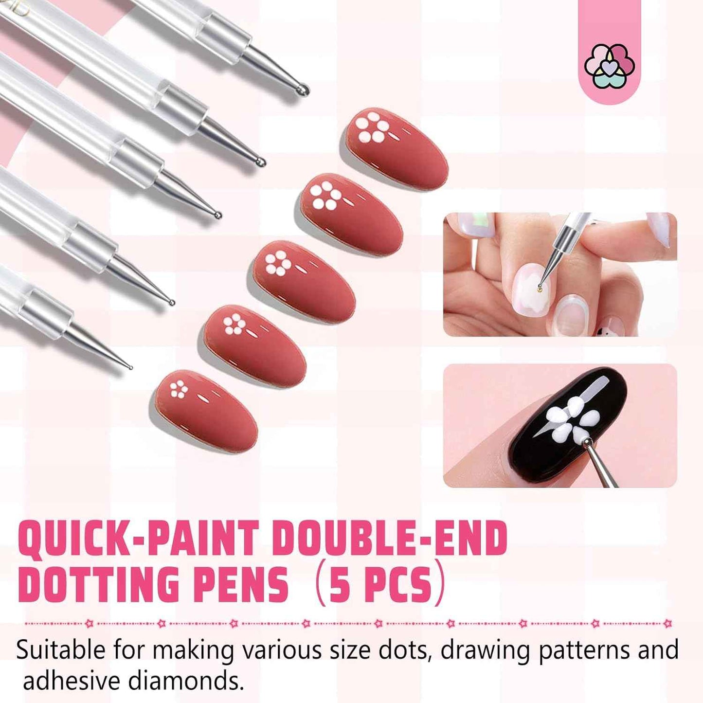 Professional Electric Nail Drill 40,000 RPM with 5 Dotting Tools & 13 Bits for Acrylic & Gel Nails