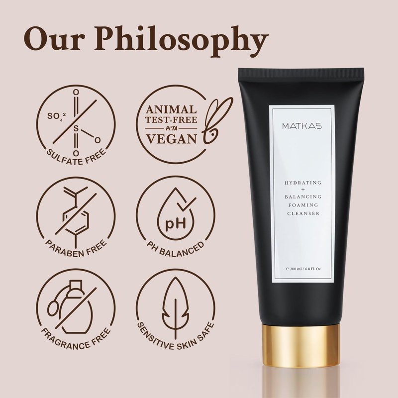 MATKAS Korean Facial Cleanser + Cocoa Seed 6.8 fl. oz. - Mask to Foam Cleanser, pH Balanced Gentle Hydrating Korean Skin Care Foaming Face Wash for Dry Skin, Makeup Remover Face Wash for Oily Skin