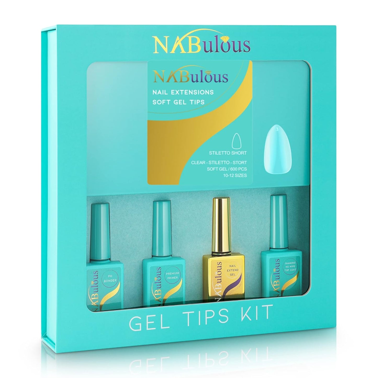 Stiletto Short Gel Nail Kit | Salon Quality Easy DIY Soft Gel Starter Kit
