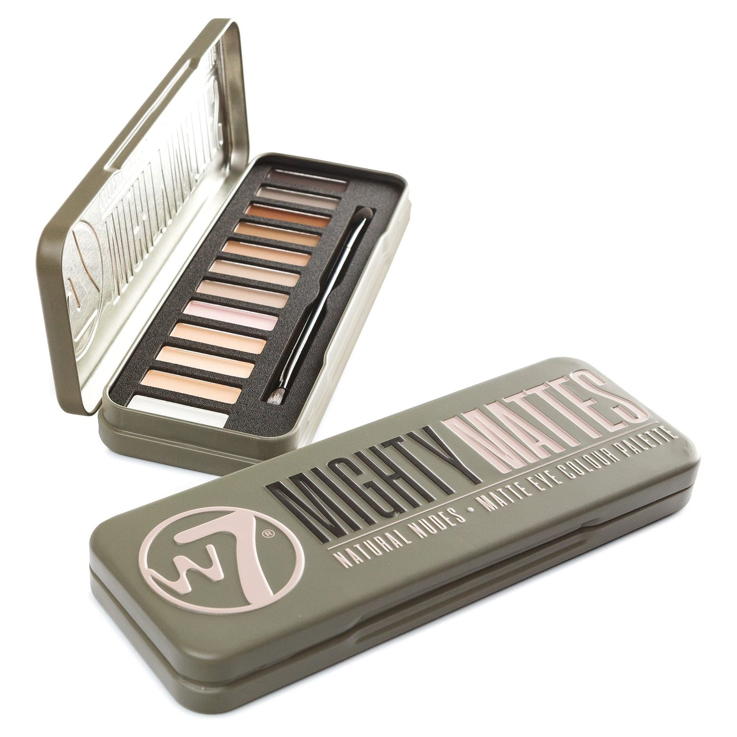 W7 Mighty Mattes Eyeshadow Palette - 12 Nude Shades