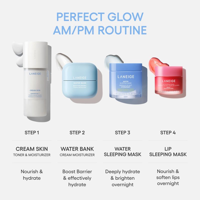 LANEIGE Water Bank Blue Hyaluronic Cream Moisturizer Refill: Hydrating Korean Face Cream with Squalane & Ceramide for Skin Barrier Support, Dermatologist-Tested